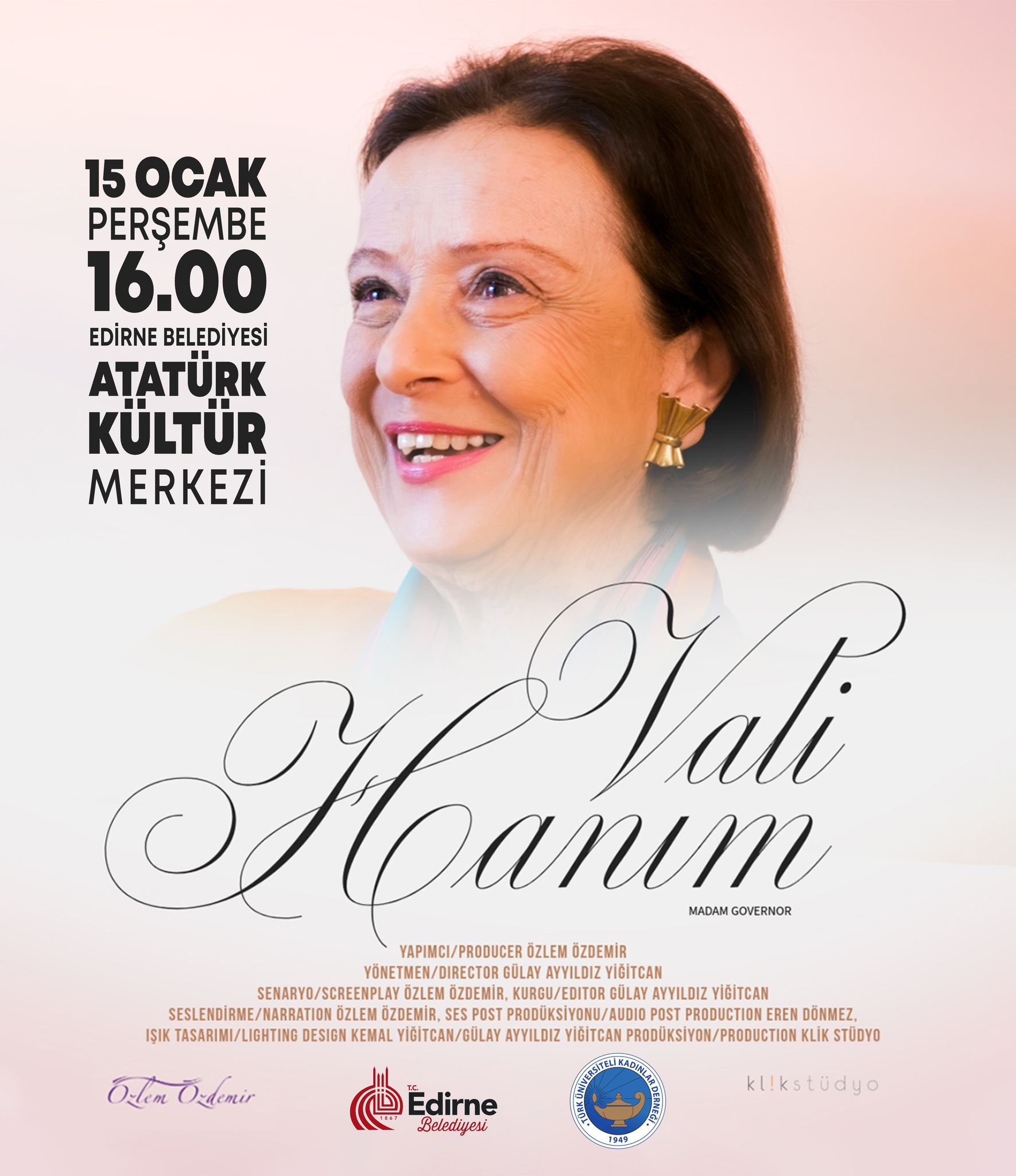 İlk kadın valinin hikayesi Edirne'de izlenecek | Edirne Ahval Gazetesi G JTLAdXcAABIaS | Edirne Ahval Gazetesi