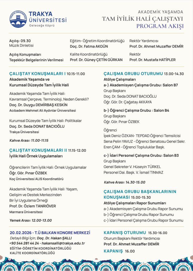 Kampüs kültürü için “Tam İyilik Hali” | Edirne Ahval Gazetesi G 6fwTlXgAAZ55d | Edirne Ahval Gazetesi