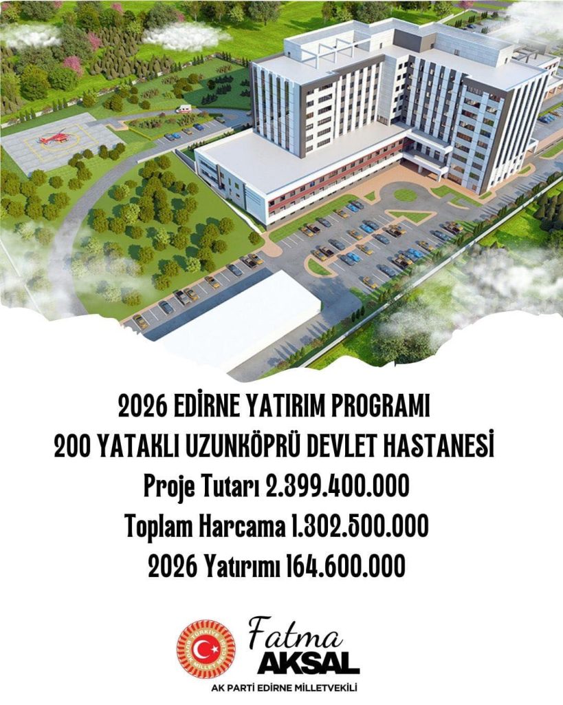 Hastaneye Dev Ödenek | Edirne Ahval Gazetesi ffffffffff | Edirne Ahval Gazetesi